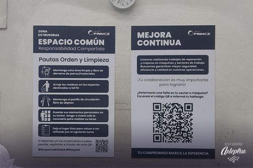 Señalización de planta industrial